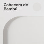 Nectar Base de cama y cabecera de bambú para niños, tamaño individual, color blanco, 12 pulgadas de altura, fácil de instalar sin herramientas, duradera y apta para niños, listones de madera