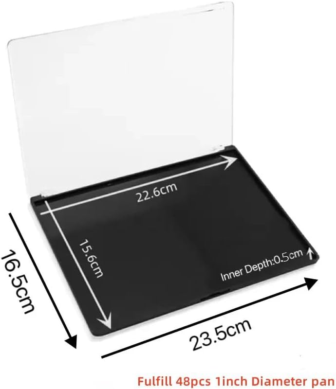 UDTIP Paquete de 2 paletas de maquillaje magnéticas grandes XL con...