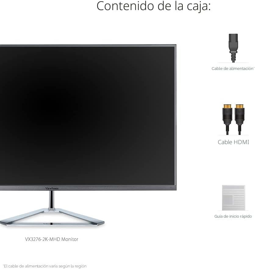 ViewSonic VX3276-2K-MHD Monitor panorámico IPS 1440p de 32 pulgadas...