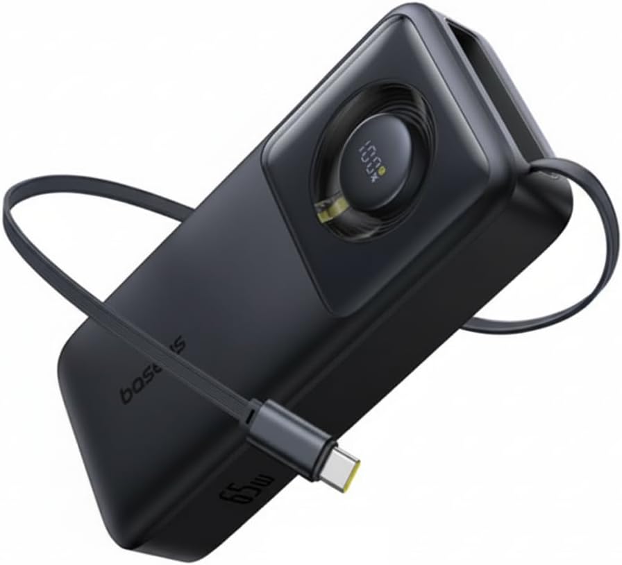 Baseus Cargador portátil compacto de 20000 mAh de 45 W, banco de en...