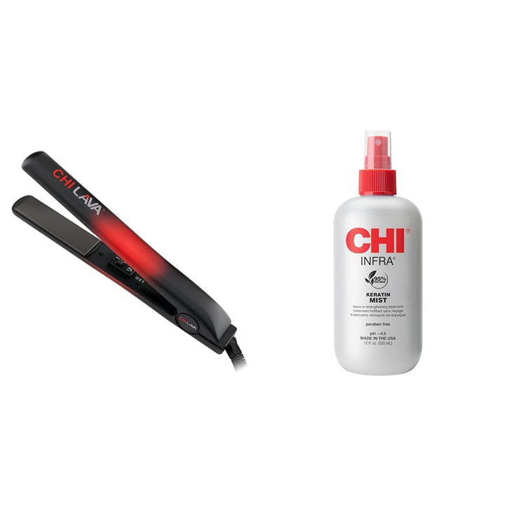 CHI Alisador de pelo de cerámica de lava original y spray fortalece...