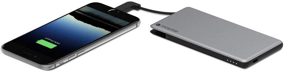 Mophie powerstation Plus Mini - Batería externa con cables integrados para smartphones