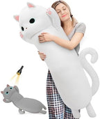 MaoGoLan - Almohada corporal de felpa de 44 pulgadas, almohada de gato de