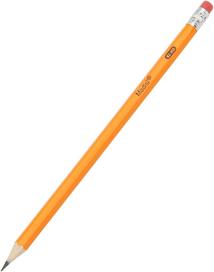 Madisi Lápices de madera en estuche #2 HB amarillo