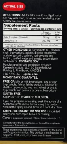 Qunol Cápsulas blandas CoQ10 de 100 mg Ultra CoQ10 100 mg