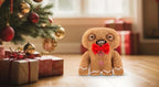ZURU Fuggler Festive Fuggs Peluche Suave de 9 pulgadas, Juguete de Animal de Peluche de Monstruo Feo con Dientes Similares a los Humanos, Tema Navideño Multicolor (Pan de Jengibre)