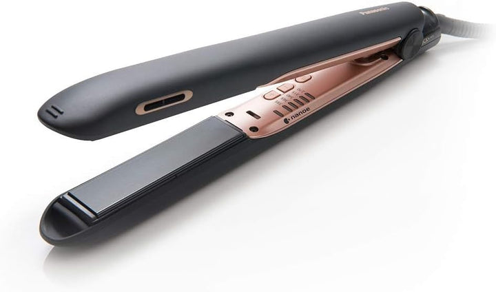 Panasonic Nanoe EH-HS99-K - Plancha plana para cabello sano y brill...