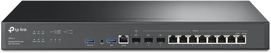 TP-Link ER8411 Enterprise Wired 10G VPN Router - Hasta 10 puertos W...