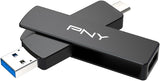 PNY Unidad flash OTG Duo Link V3 USB 3.2 Gen 2 Tipo-C y tipo A OTG...