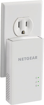 Kit de adaptador Powerline NETGEAR, enchufe de pared de 1000 Mbps, 1 puerto Ethernet Gigabit (PL1000-100PAS)
