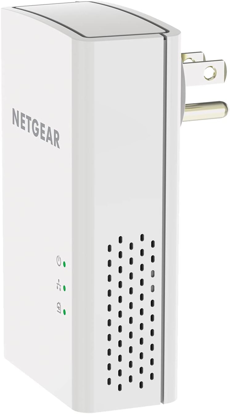Kit de adaptador Powerline NETGEAR, enchufe de pared de 1000 Mbps, 1 puerto Ethernet Gigabit (PL1000-100PAS)