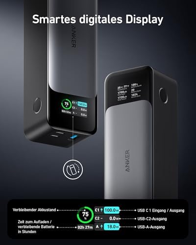 Anker Cable Nano USB C, 240 W, cable trenzado multicolor flexible d...