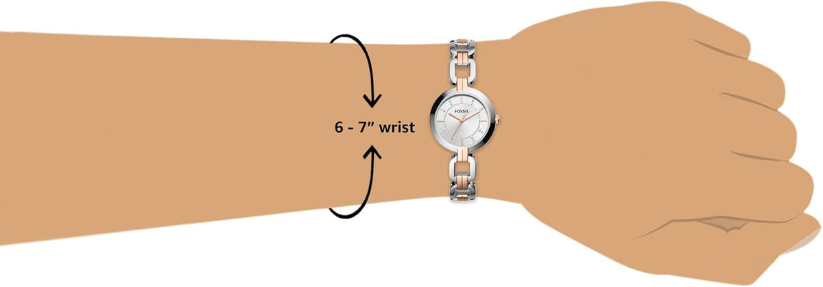 Fossil Reloj de cuarzo Kerrigan de cuarzo de acero inoxidable para mujer