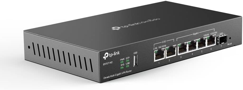 TP-Link ER707-M2 | Router VPN Omada Multi-Gigabit | Puertos WAN Dua...