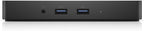 Replicador de puertos universal DELL, USB 3.0, de triple pantalla, UltraHD (D3100), Negro