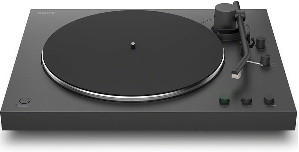 Sony PSLX3BT - Tocadiscos de reproducción automática completa con conectividad Bluetooth, paquete negro con kit de limpieza de discos de vinilo Deco Gear y Deco Essentials 2 años CPS paquete de protección mejorada