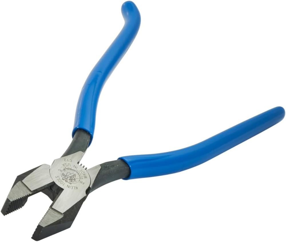 Klein Tools 94508 Juego de alicates, fabricado en Estados Unidos, alicates de corte diagonal de ferroviario y cortadores laterales resistentes, cortador de alambre de amarre para trabajo de barras de
