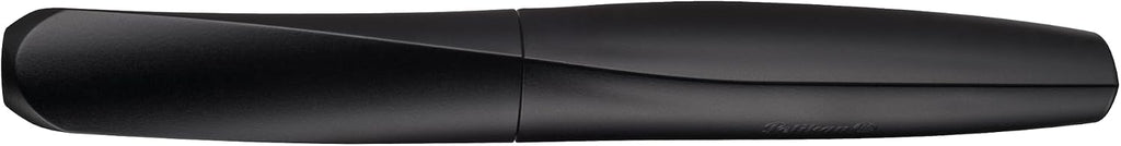 Pelikan Pluma estilográfica Twist 946806 con 1 cartucho de tinta, punta media, color negro, en caja