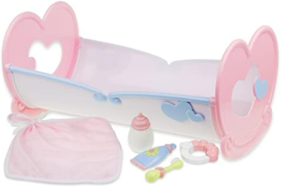 JC Toys Cuna mecedora para muñecas de bebé para mantener el tiempo