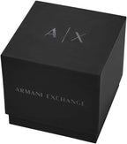 A|X Armani Exchange Reloj multifunción para hombre con correa de cuero o acero inoxidable
