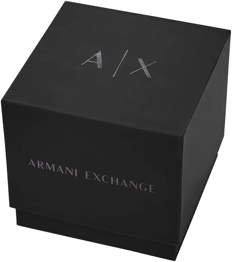 A|X Armani Exchange Reloj multifunción para hombre con correa de cuero o acero inoxidable