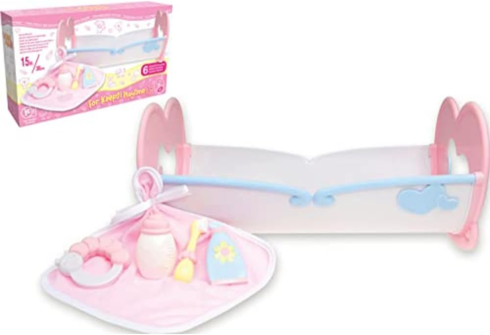 JC Toys Cuna mecedora para muñecas de bebé para mantener el tiempo