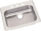Elkay GE125213 Dayton - Fregadero de acero inoxidable con tapa individual