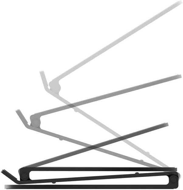 Twelve South Curve Flex | Soporte ergonómico de aluminio ajustable en altura y ángulo para portátil/MacBook, se adapta a 10 a 17 pulgadas