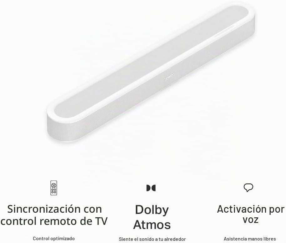 Sonos Barra de sonido Beam Ultra con Dolby Atmos y Multiroom Audio, color