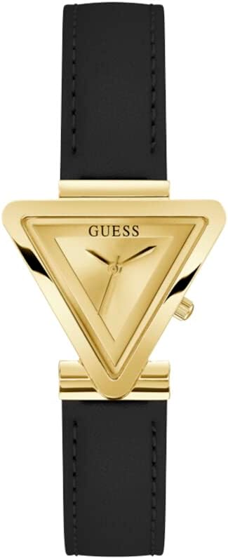 GUESS Reloj para mujer de 1.339 in - Correa negra esfera champán caja en tono dorado