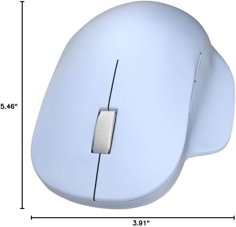 Ratón Ergonómico Bluetooth de Microsoft - Azul Pastel - con reposam...