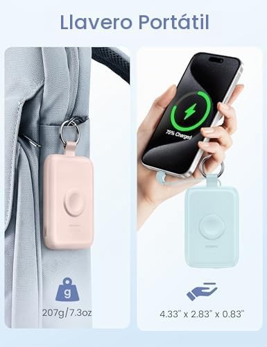 RORRY Cargador portátil de 10000 mAh Mini Power Bank Travel Essenti...