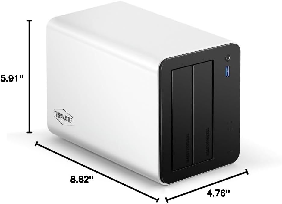 TERRAMASTER Almacenamiento NAS F2-425 Plus - 2 Bahías CPU Intel N15...