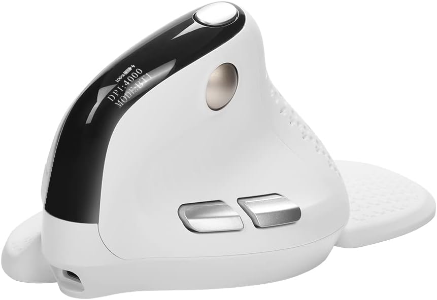 DeLUX Seeker - Ratón ergonómico inalámbrico con pantalla OLED, rató...