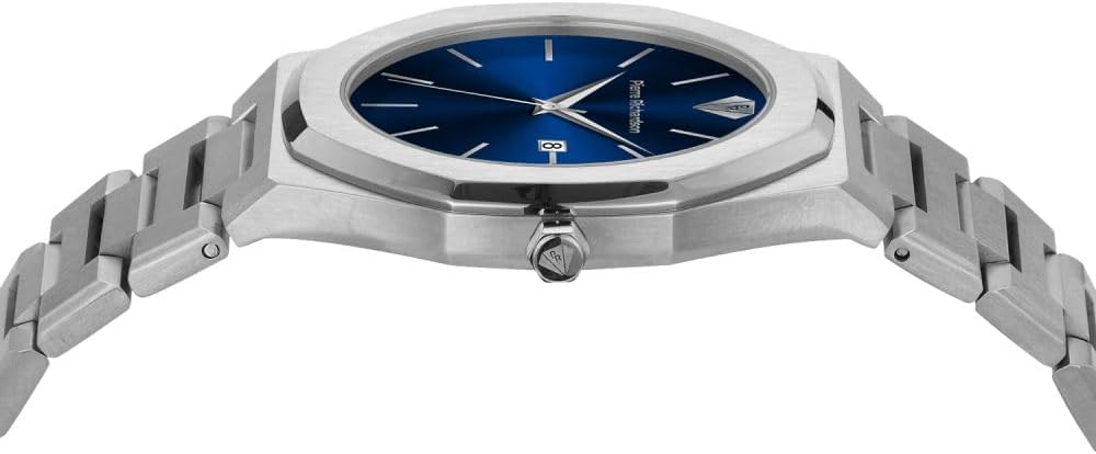 PIERRE RICHARDSON PR5428 Reloj de lujo para hombre – Movimiento de cuarzo japonés, acero inoxidable, 41mm, 5ATM resistente al agua, cristal de zafiro resistente a los arañazos – Reloj de vestir
