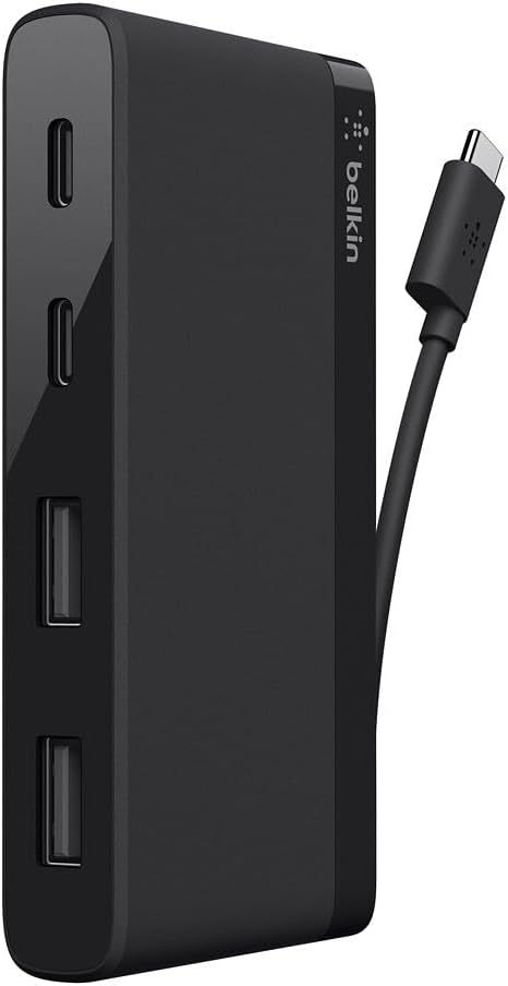 Belkin, F4U090btBLK, hub USB de 4 puertos