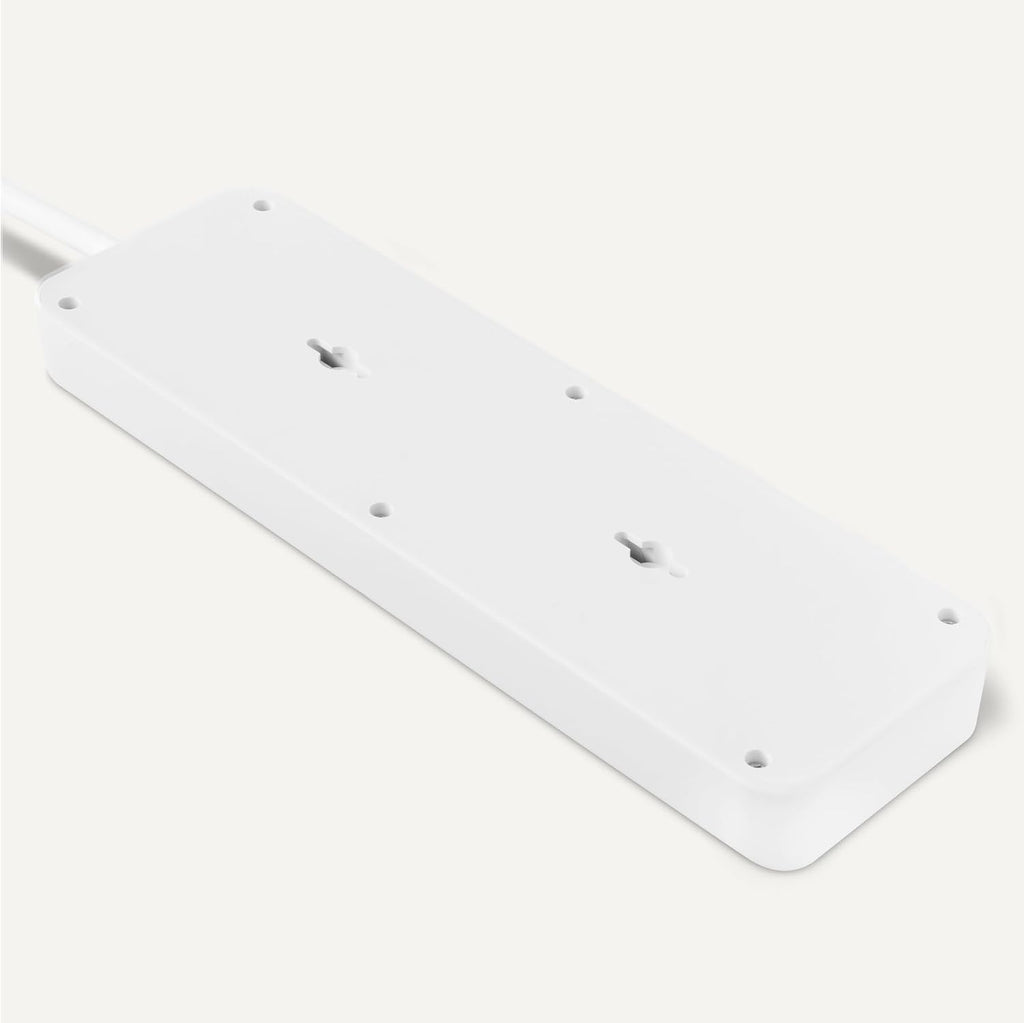 Amazon Basics Regleta protectora contra sobretensiones de 12 tomas, 4000 julios, cable de extensión de 8 pies, rectangular, para el hogar, oficina, sala de juegos, color blanco