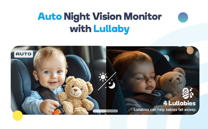 Cámara inalámbrica de coche para bebé monitor de bebé HD