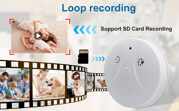 eovas Cámara de seguridad Smoke The Detector Cámara 1080P