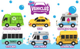 Tub Works Vehicles - Juguetes de baño sin moho para coches