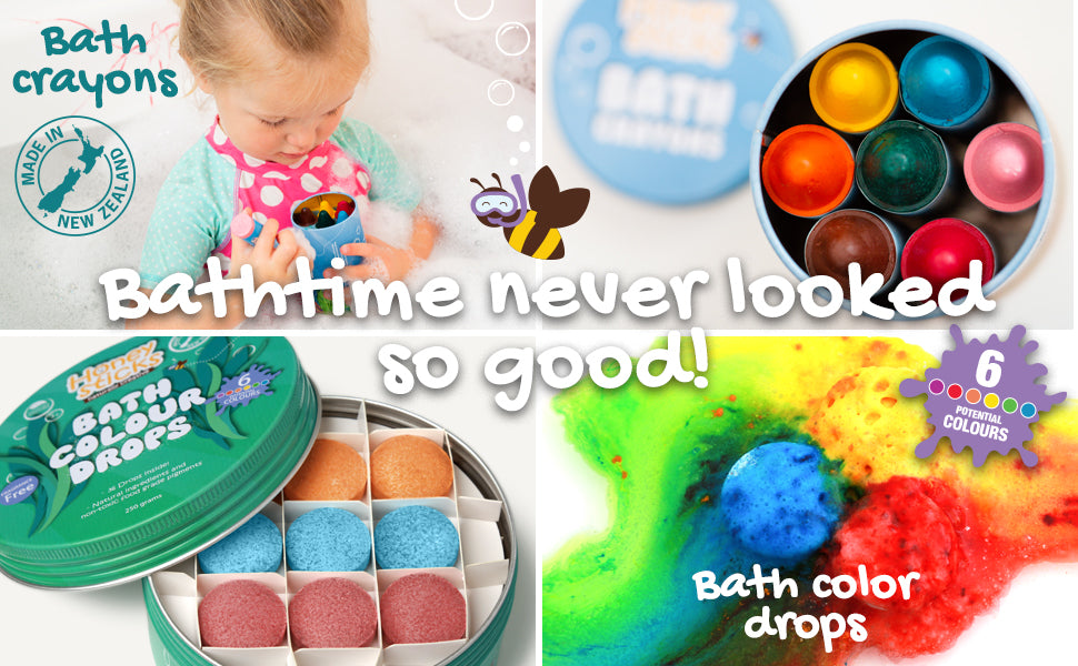 Honeysticks Crayones de baño súper jumbo no tóxicos para