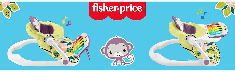 Fisher-Price Silla de bebé portátil Kick Play Deluxe
