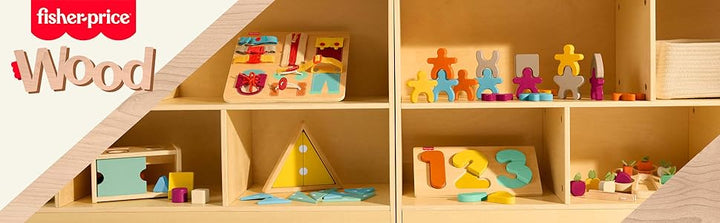 Fisher-Price Juguete Montessori de madera 1-2-3