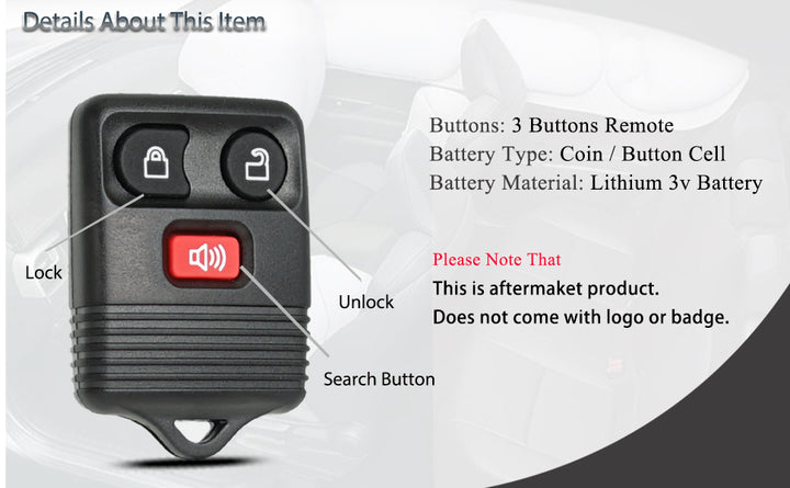 SUPALAND Llavero de entrada sin llave Compatible con Ford