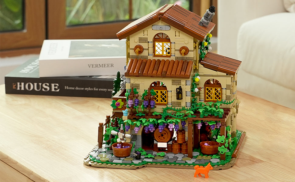 Winery Chateau - Juego de construcción de casa con luces