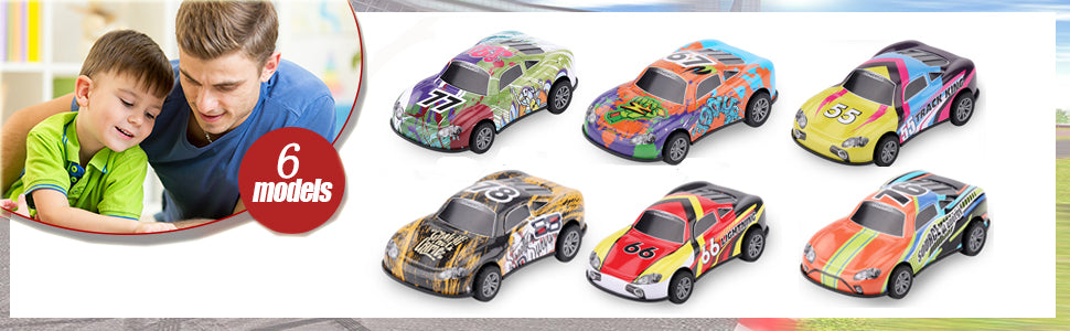 Juego de juguetes de autos de tracción de 42 pulgadas caja