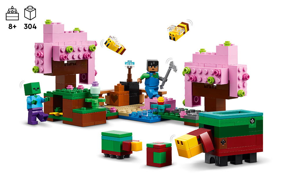 LEGO Minecraft The Cherry Blossom Garden juguete de
