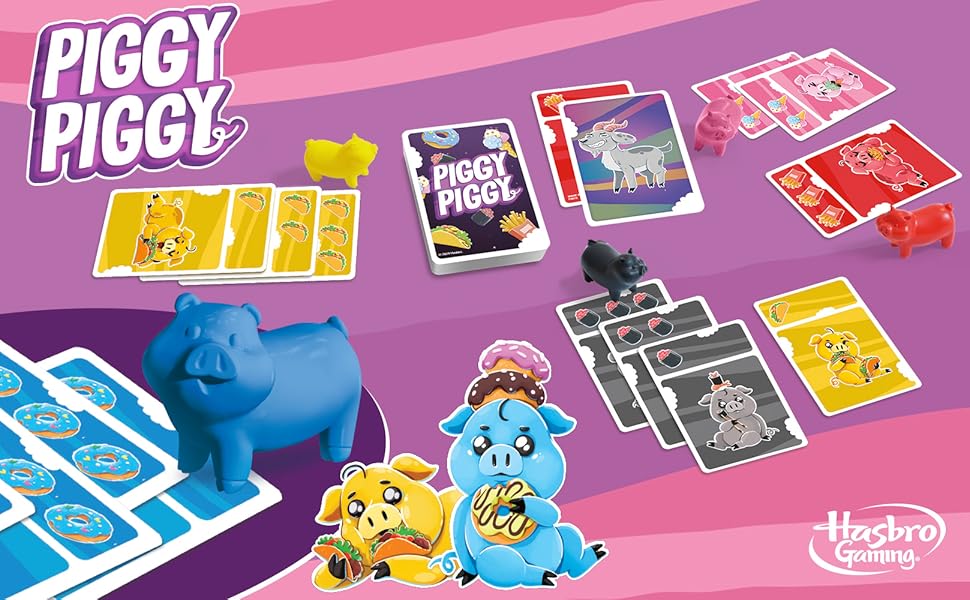 Hasbro Gaming Juego de cartas Piggy Piggy Juegos