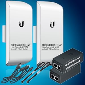Puente Inalámbrico Ubiquiti LOCOM5 PRE-CONFIGURADO Paquete