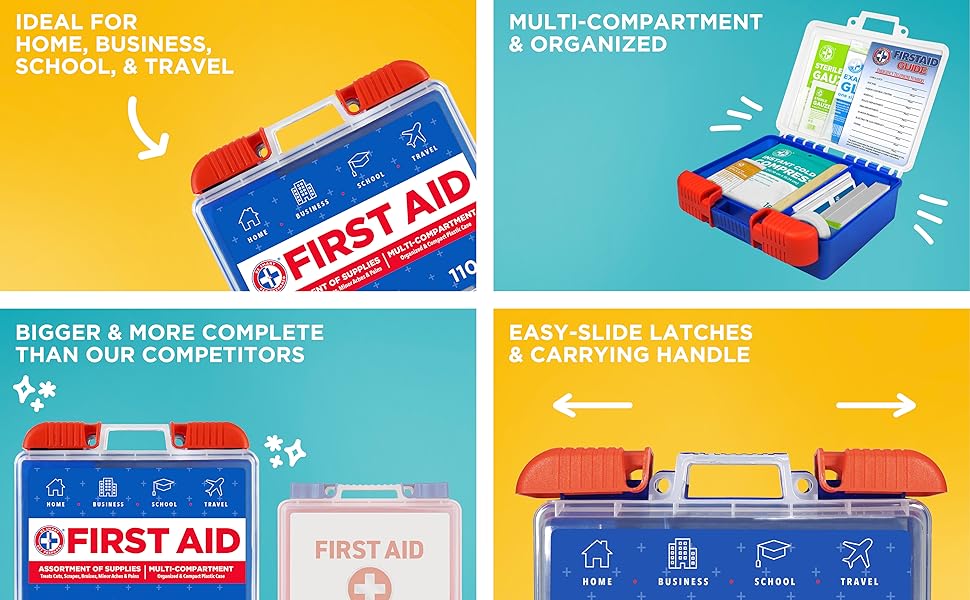 Be Smart Get Prepared Kit de primeros auxilios de 110